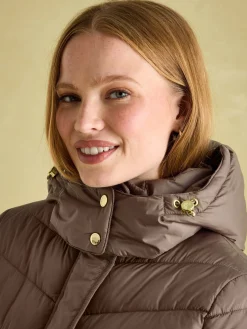 Pembury Neutral Showerproof Longline Padded Coat With Hood
