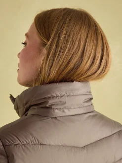 Pembury Neutral Showerproof Longline Padded Coat With Hood