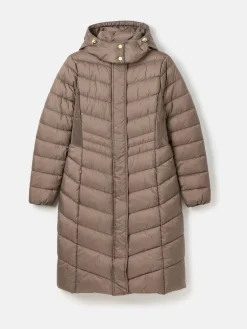 Pembury Neutral Showerproof Longline Padded Coat With Hood