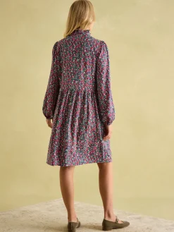 Petunia Floral Frill Neck Dress