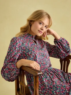 Petunia Floral Frill Neck Dress