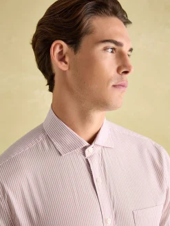 Pink Stripe Cotton Shirt