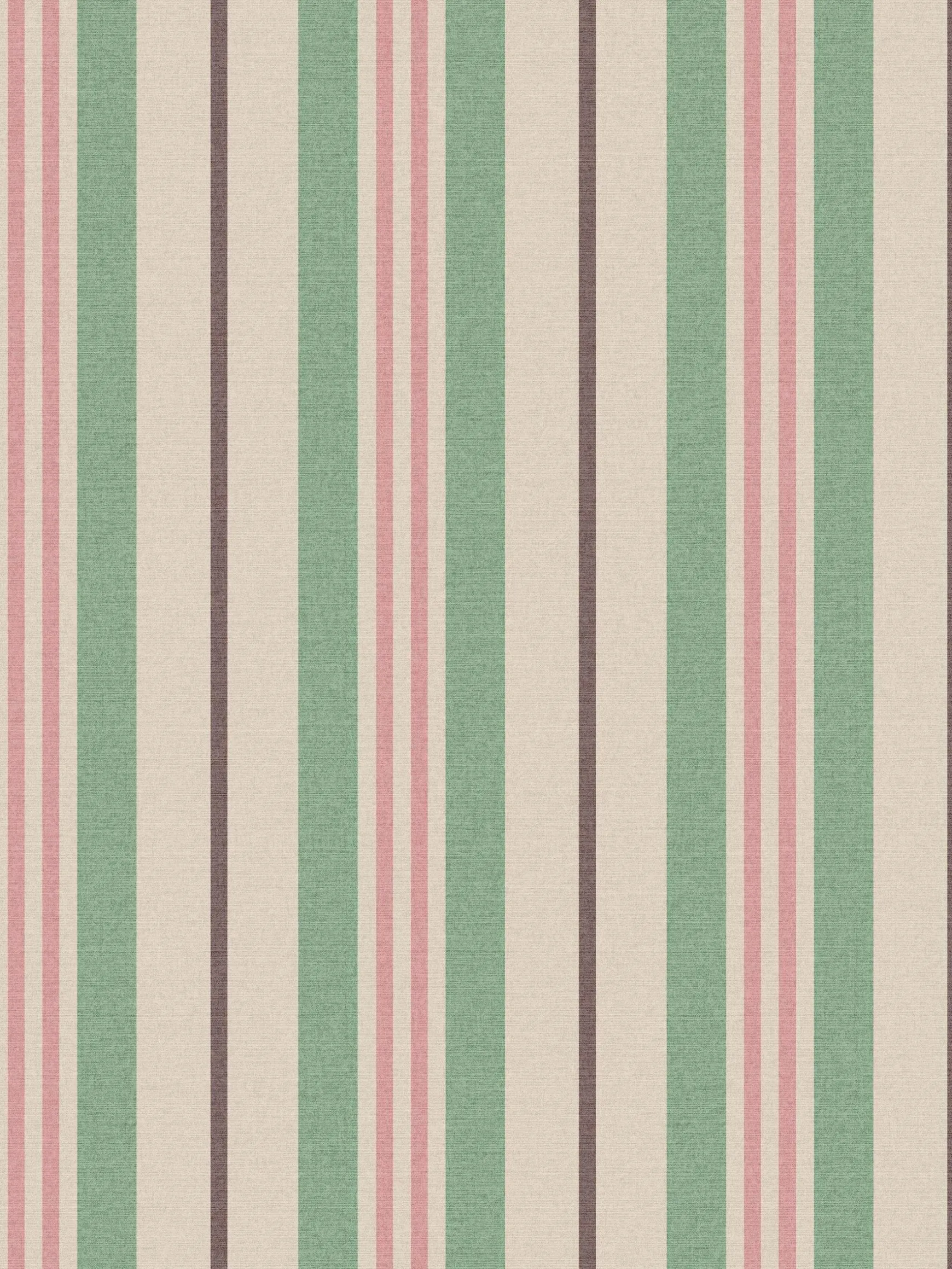 Pink/Green Grove Stripe 10M Wallpaper