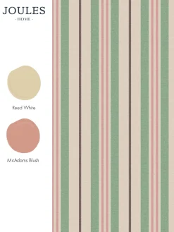 Pink/Green Grove Stripe 10M Wallpaper