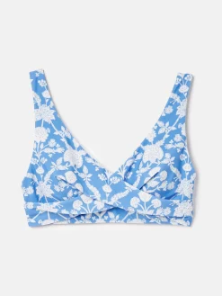 Posy Blue/White Wrap Bikini Top