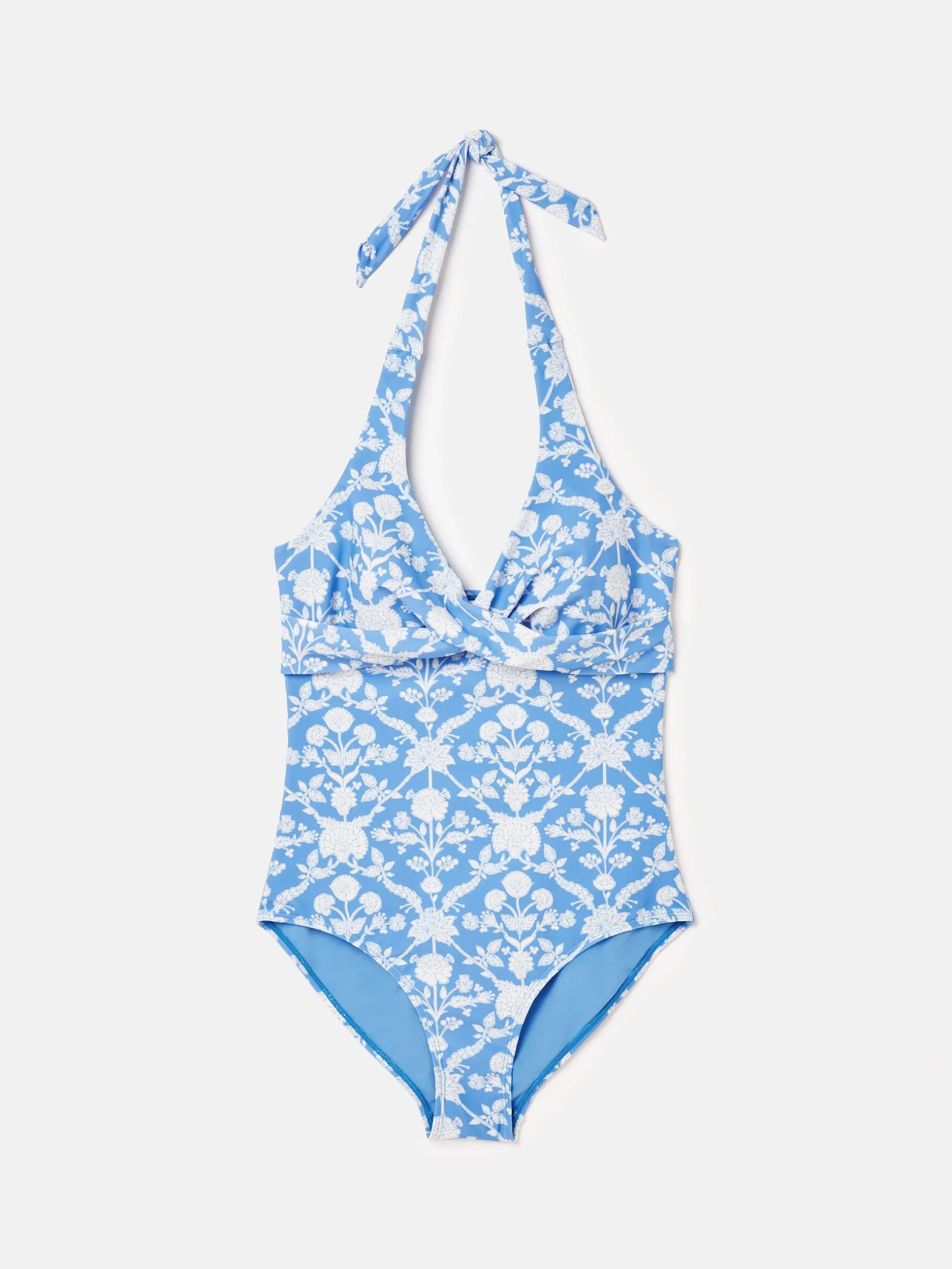 Posy Blue/White Wrap Swimsuit