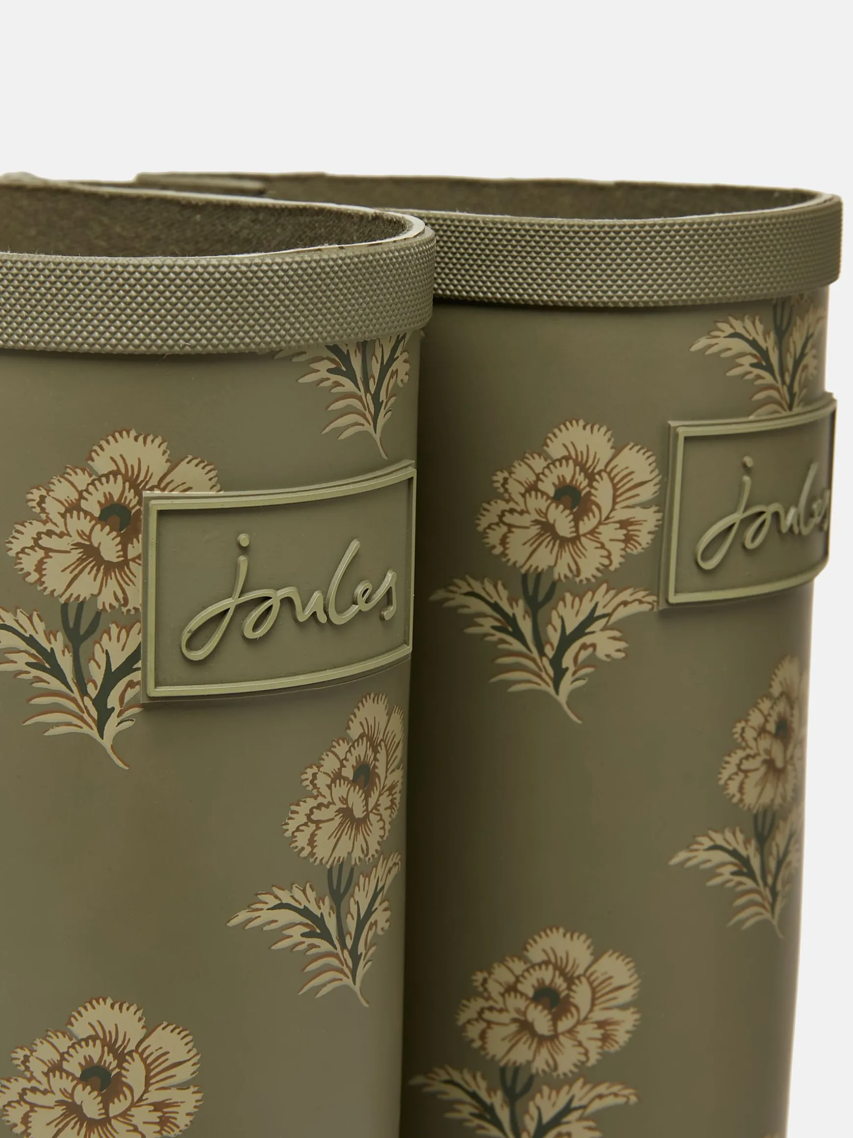 Printed Green Floral Adjustable Tall Wellies