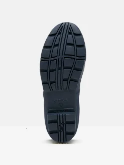 Printed Navy Blue Dog Print Adjustable Tall Wellies