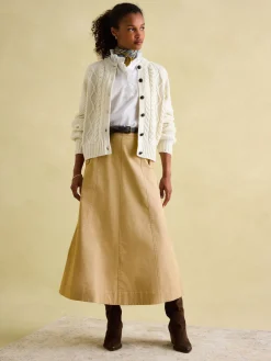 Rafferty Cream Cable Knit Cardigan