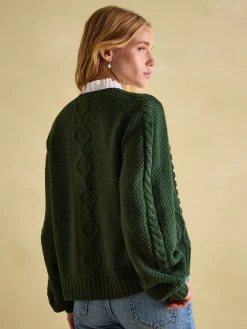 Rafferty Green Cable Knit Cardigan
