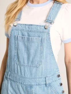Railroad Blue & White Pinstripe Denim Dungarees