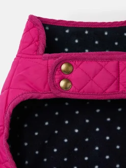 Raspberry Pink Quilted Rain Dog Coat