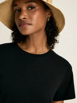 Reid Black Broderie 100% Cotton Dress