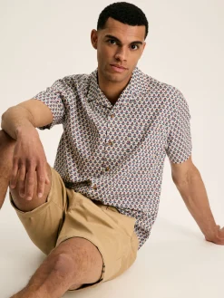 Revere Blue Printed Short Sleeve Shirt