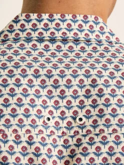 Revere Blue Printed Short Sleeve Shirt