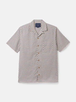Revere Blue Printed Short Sleeve Shirt