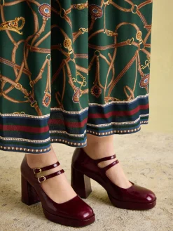 Rosa Green Printed Maxi Shirt Dress