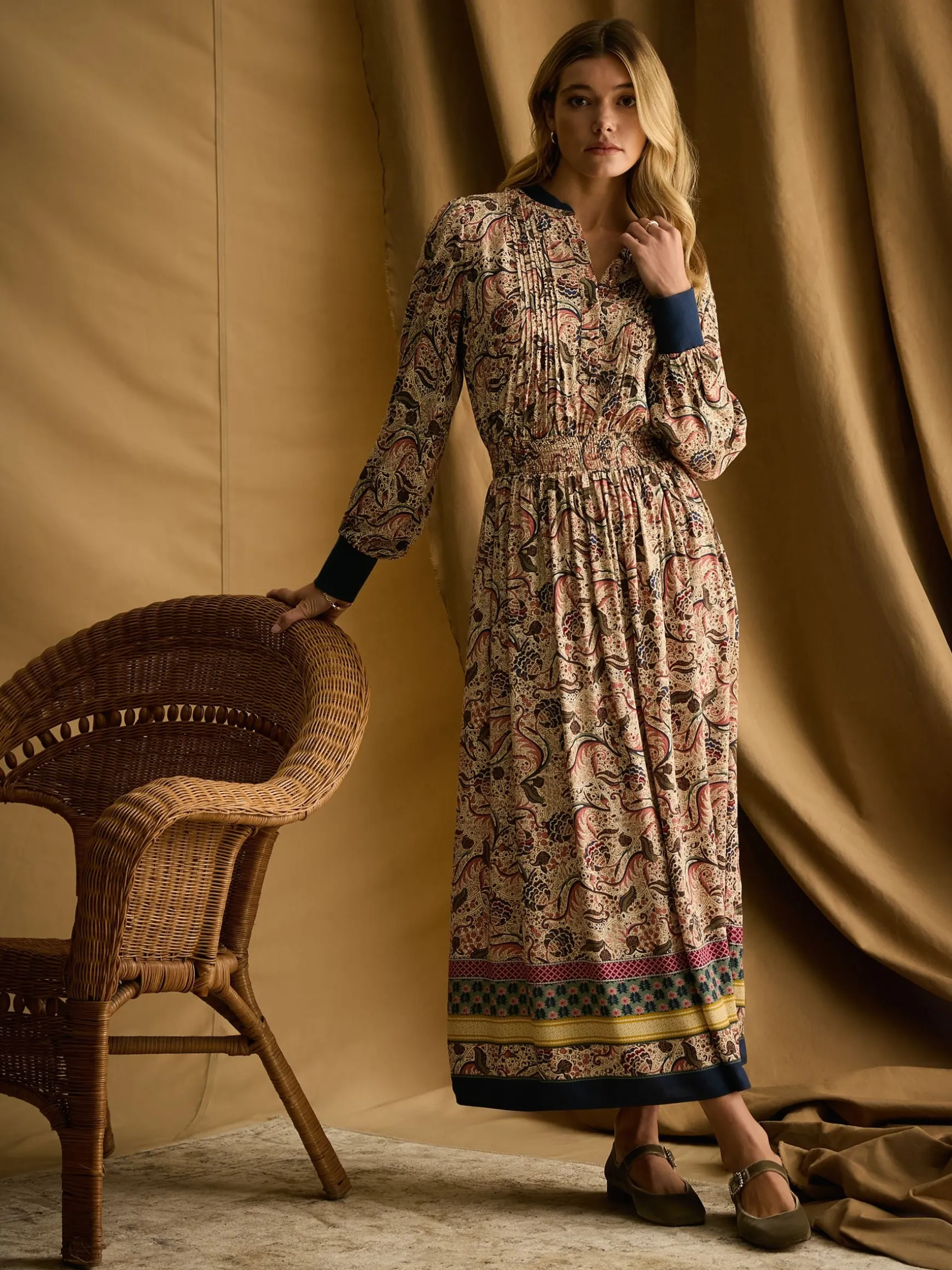 Rosa Multi Printed Maxi Shirt Dress