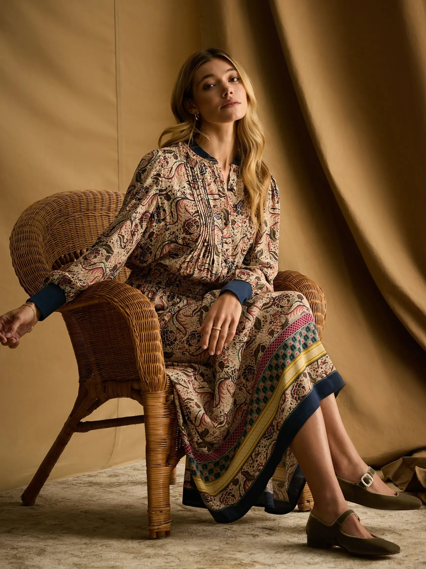 Rosa Multi Printed Maxi Shirt Dress