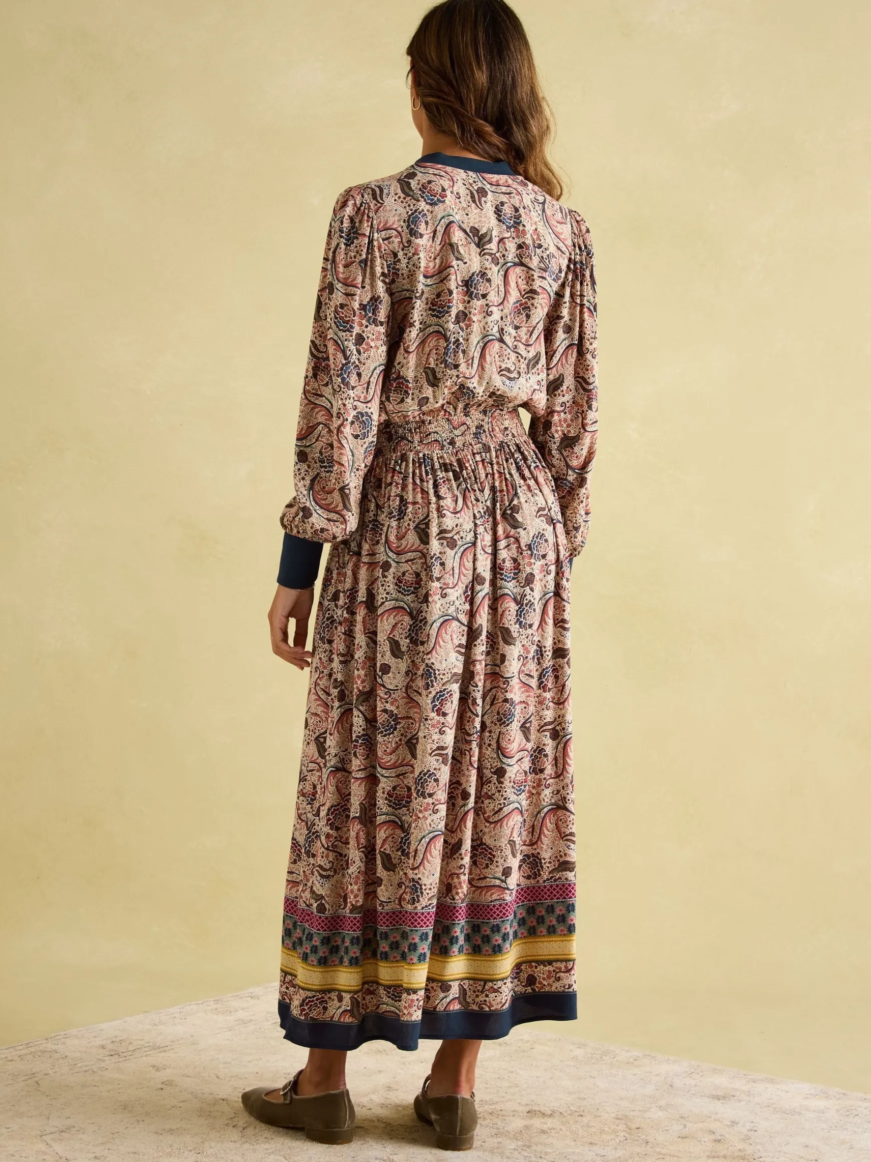 Rosa Multi Printed Maxi Shirt Dress
