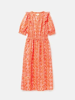 Rosalie Pink V-Neck Frill Dress