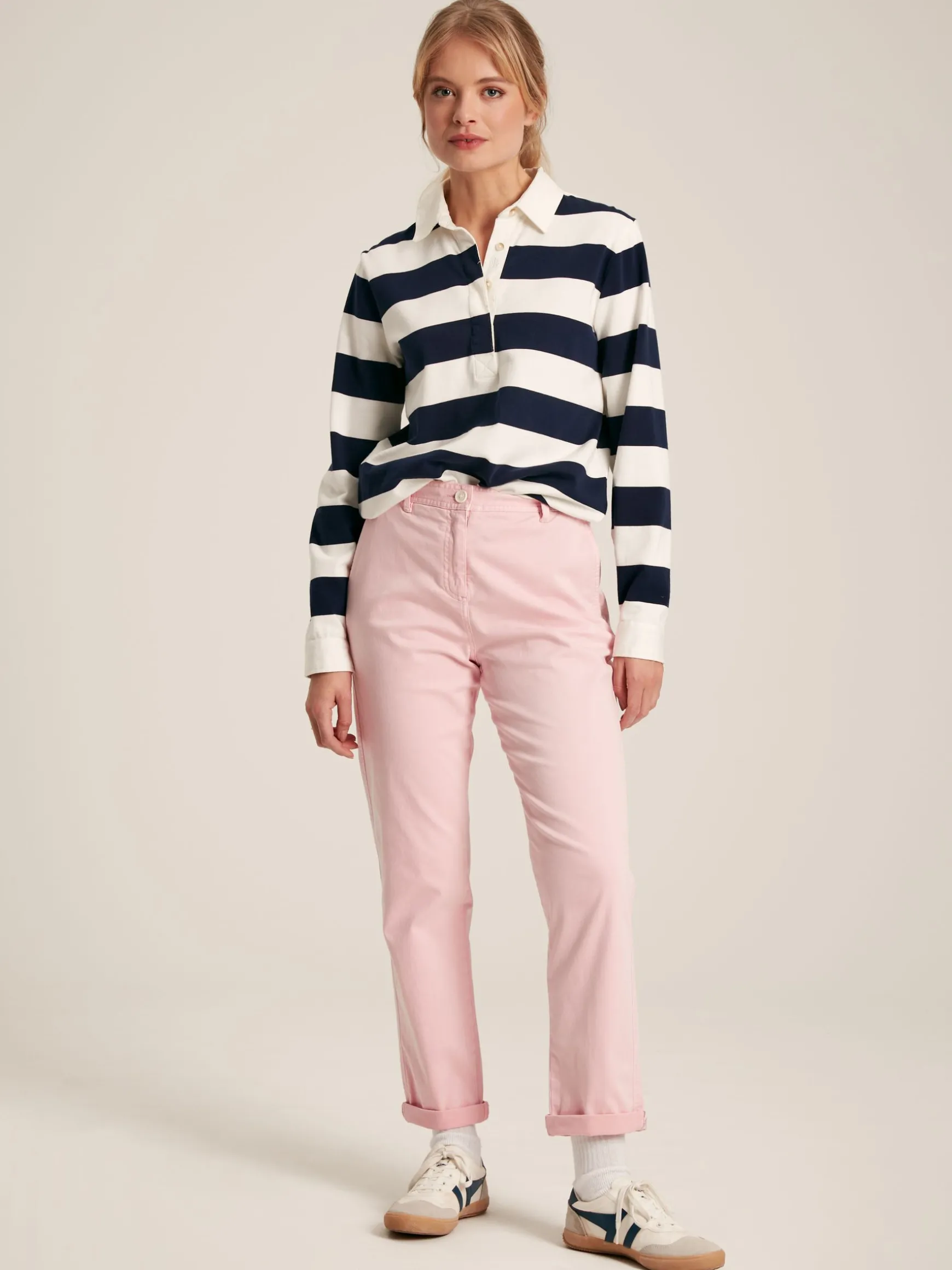 Rose Pink Slim Fit Chino Trousers