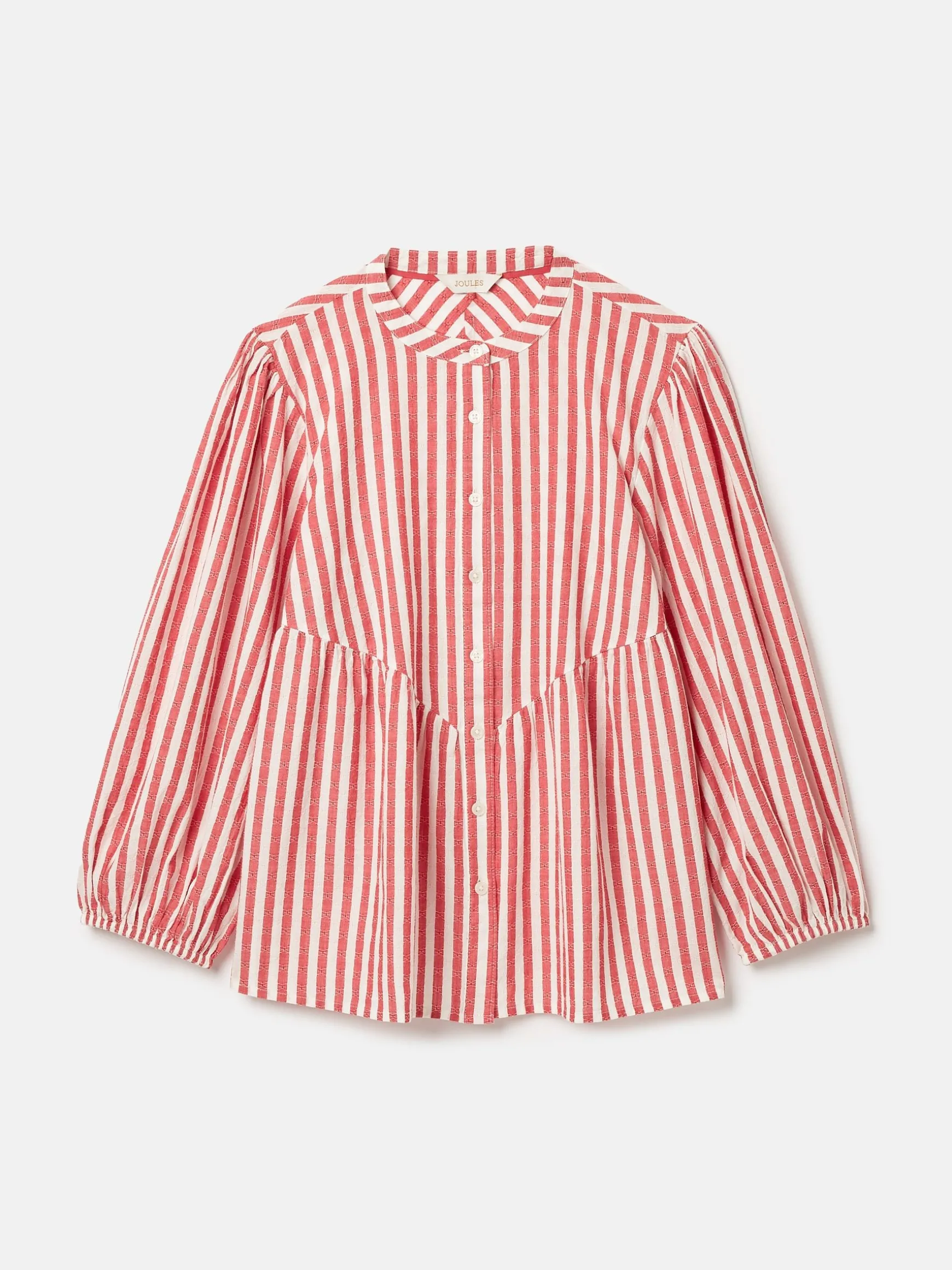 Rowan Red/White Gathered Sleeve Blouse