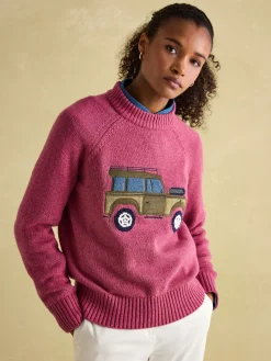 Rutland Pink Applique Knitted Jumper