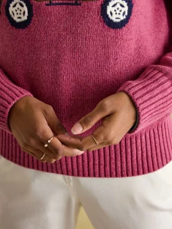 Rutland Pink Applique Knitted Jumper