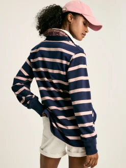 Sammie Navy Blue Striped Heavyweight Cotton Rugby Shirt