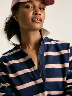 Sammie Navy Blue Striped Heavyweight Cotton Rugby Shirt
