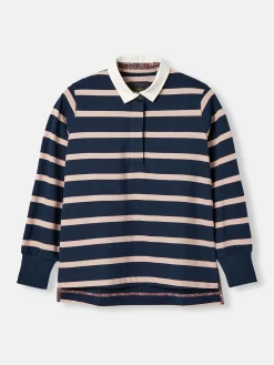 Sammie Navy Blue Striped Heavyweight Cotton Rugby Shirt