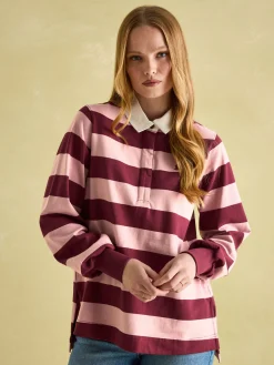 Sammie Pink & Red Striped Heavyweight Cotton Rugby Shirt