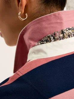 Sammie Tan Multi Stripe Striped Heavyweight Cotton Rugby Shirt