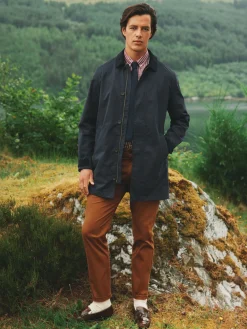 Sandford Navy Blue Waterproof Raincoat