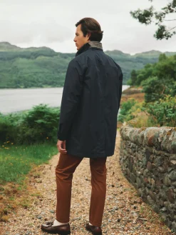 Sandford Navy Blue Waterproof Raincoat