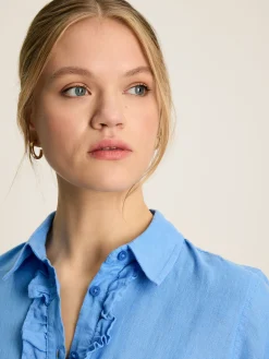 Selene Blue 100% Linen Shirt