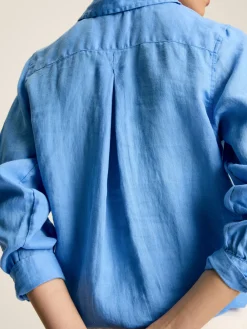 Selene Blue 100% Linen Shirt