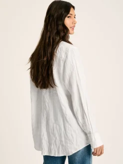 Selene White 100% Linen Shirt