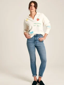 Set Match Cream Jumper with Tennis Embroidery