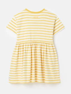 Skye Yellow Striped Jersey T-Shirt Dress