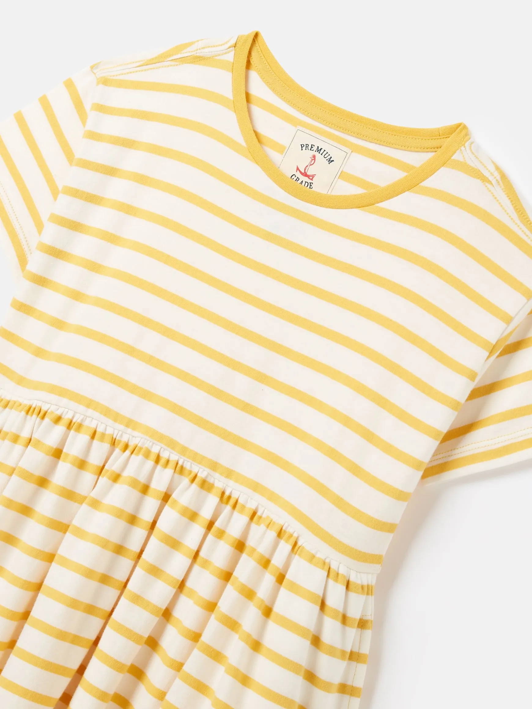 Skye Yellow Striped Jersey T-Shirt Dress