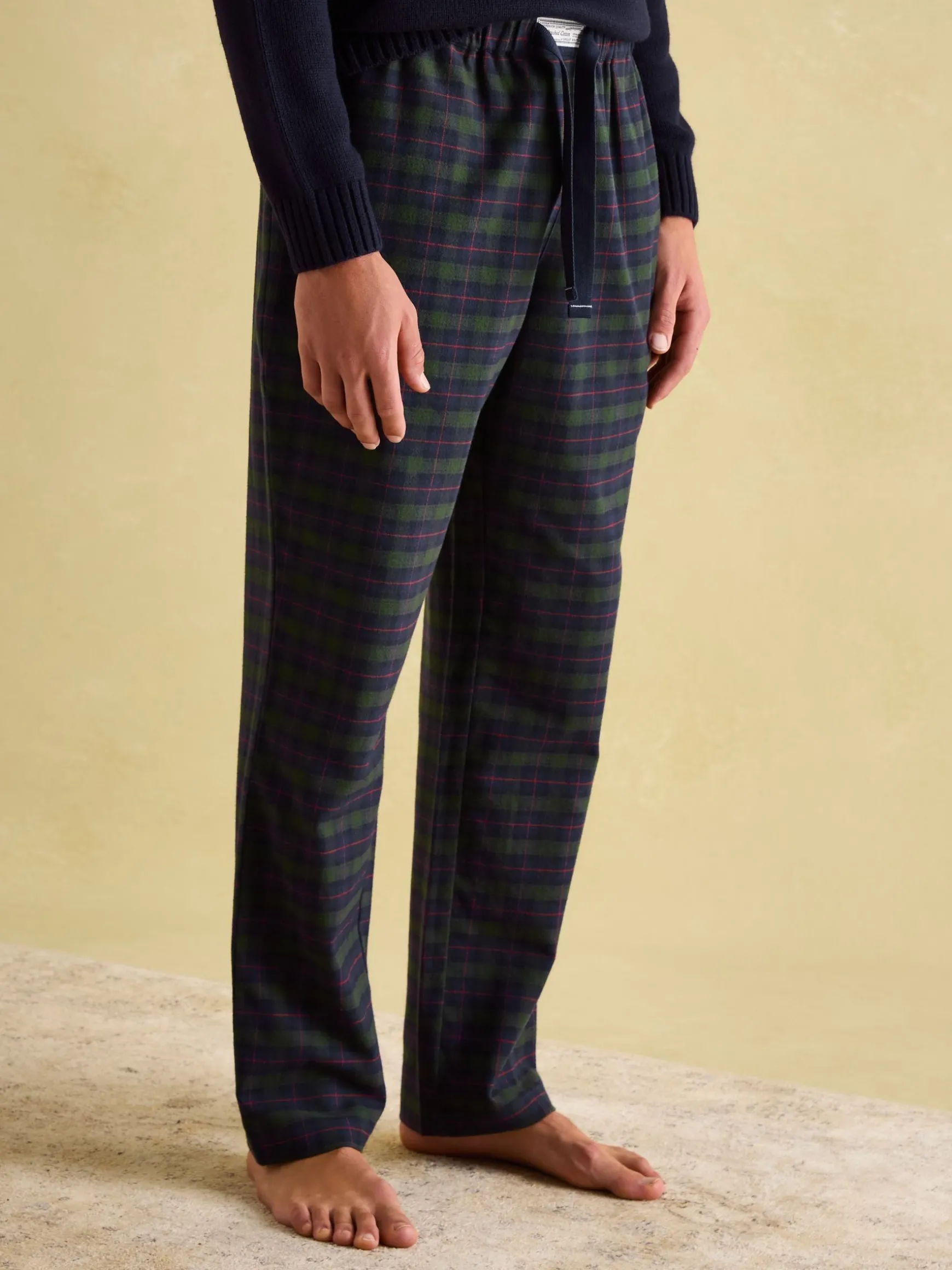 Sleeper Green/Navy Checked Pyjama Bottoms