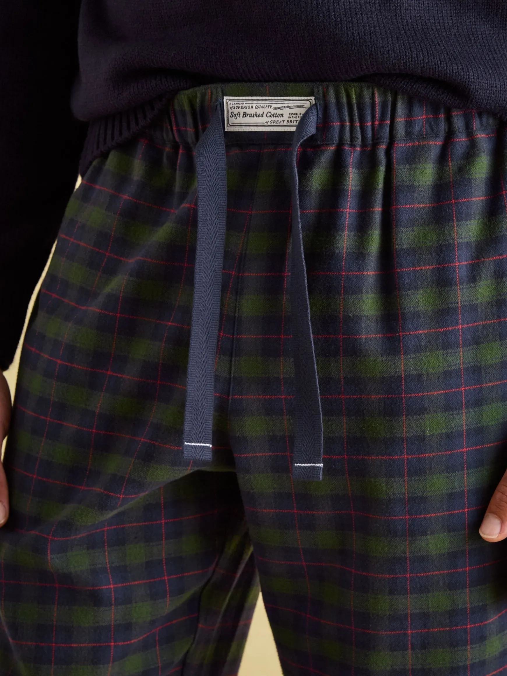 Sleeper Green/Navy Checked Pyjama Bottoms