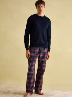 Sleeper Navy Checked Pyjama Bottoms