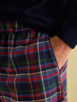 Sleeper Navy Checked Pyjama Bottoms