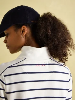 Southwold Navy Button Down Striped Sweatshirt