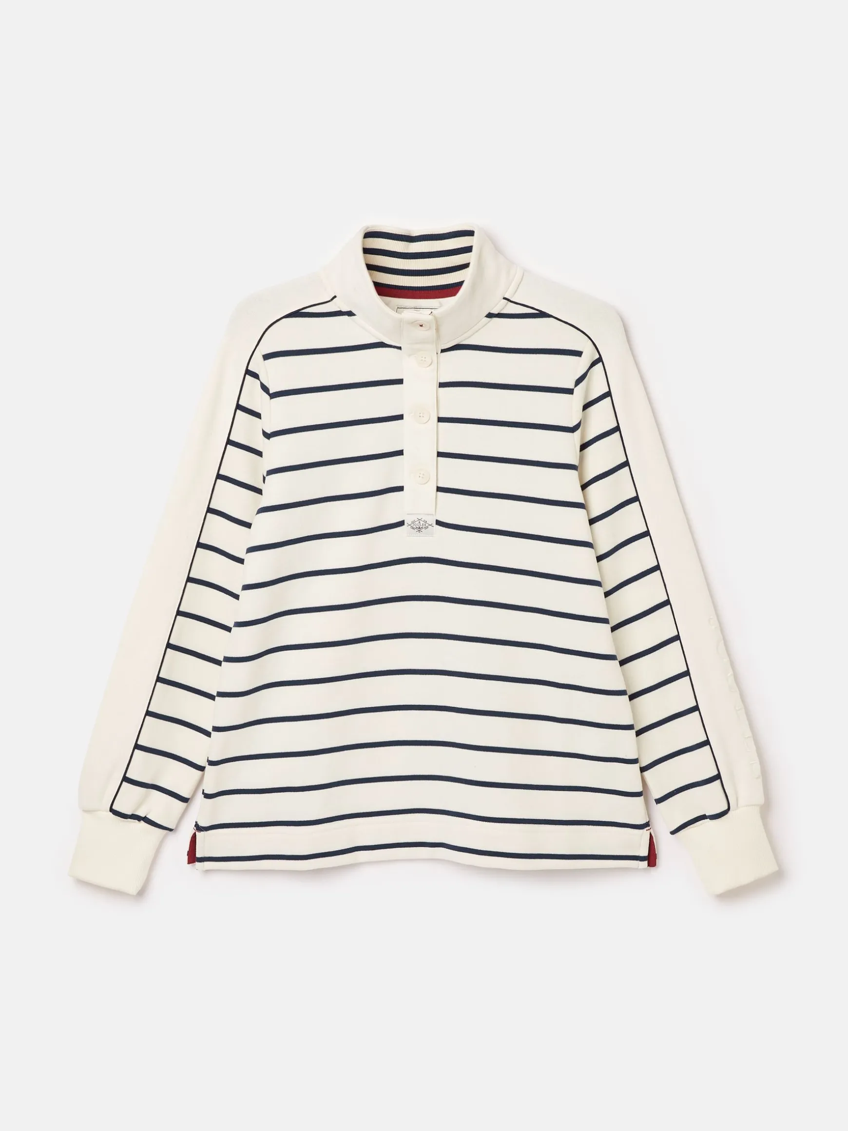 Southwold Navy Button Down Striped Sweatshirt
