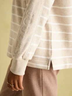 Southwold Oatmarl Button Down Striped Sweatshirt