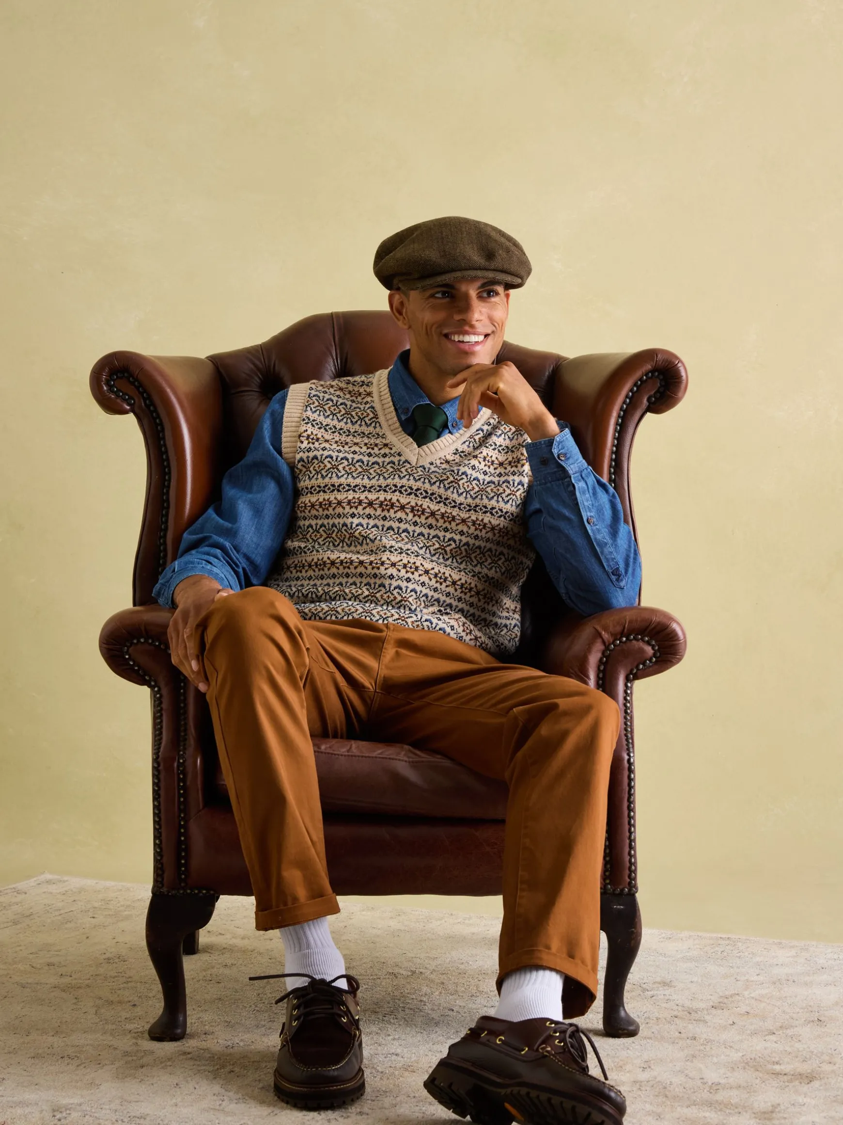 Stamford Brown Slim Fit Chinos